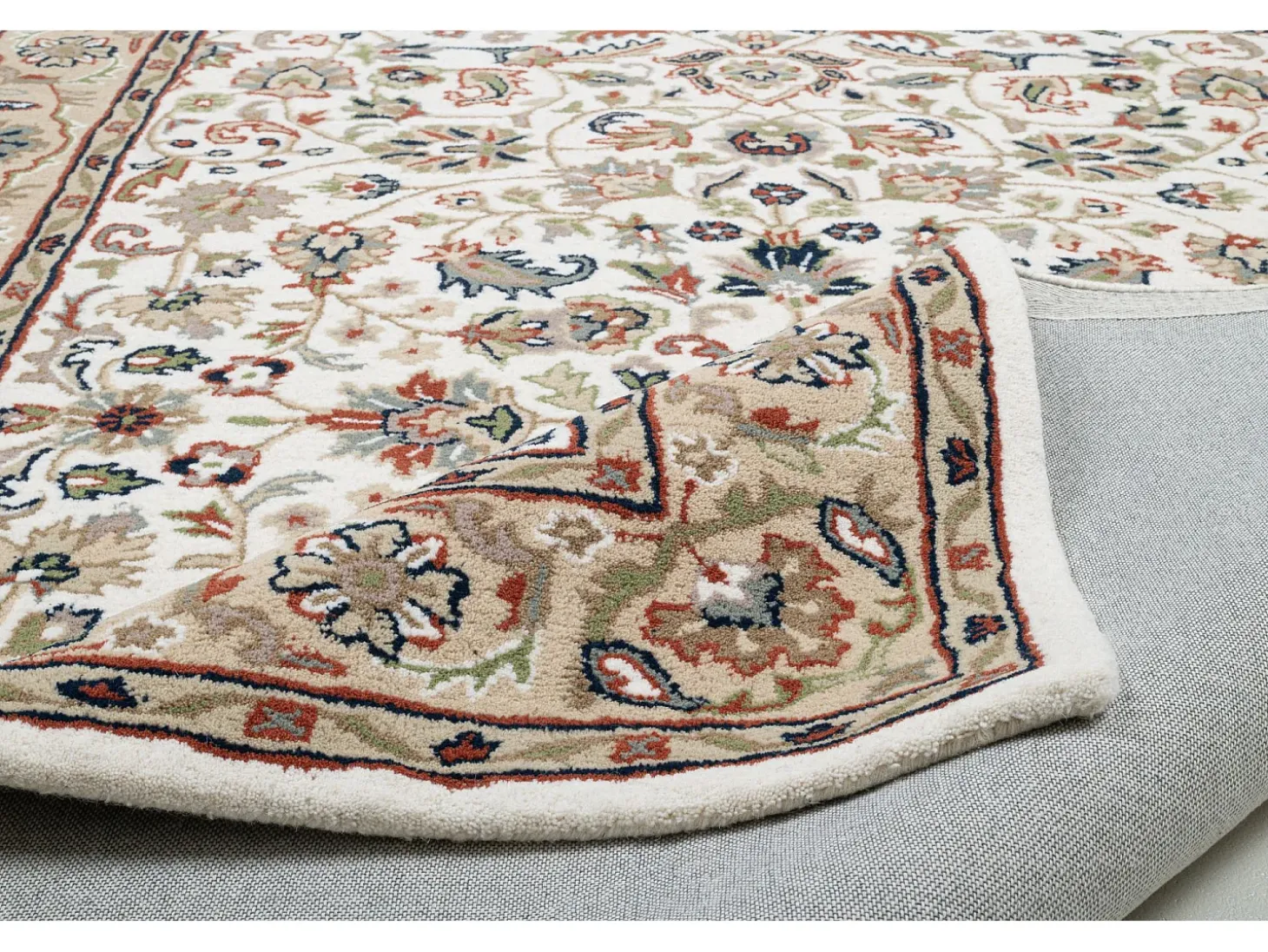 Alfombra oriental tejida a mano con lana 90x160 cm Beige Royal Orient