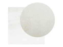 Alfombra OVIEDO de pelo corto color crema 200x200 cm