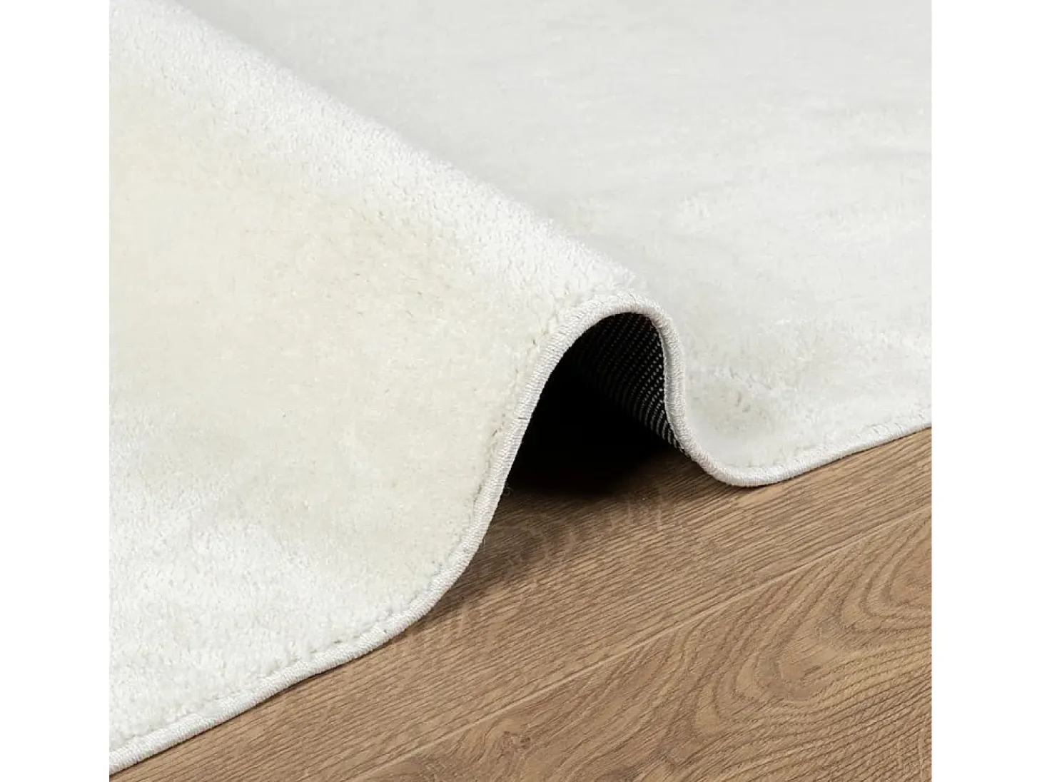 Alfombra OVIEDO de pelo corto color crema 200x200 cm