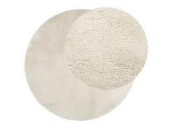 Alfombra OVIEDO de pelo corto beige Ø 120 cm