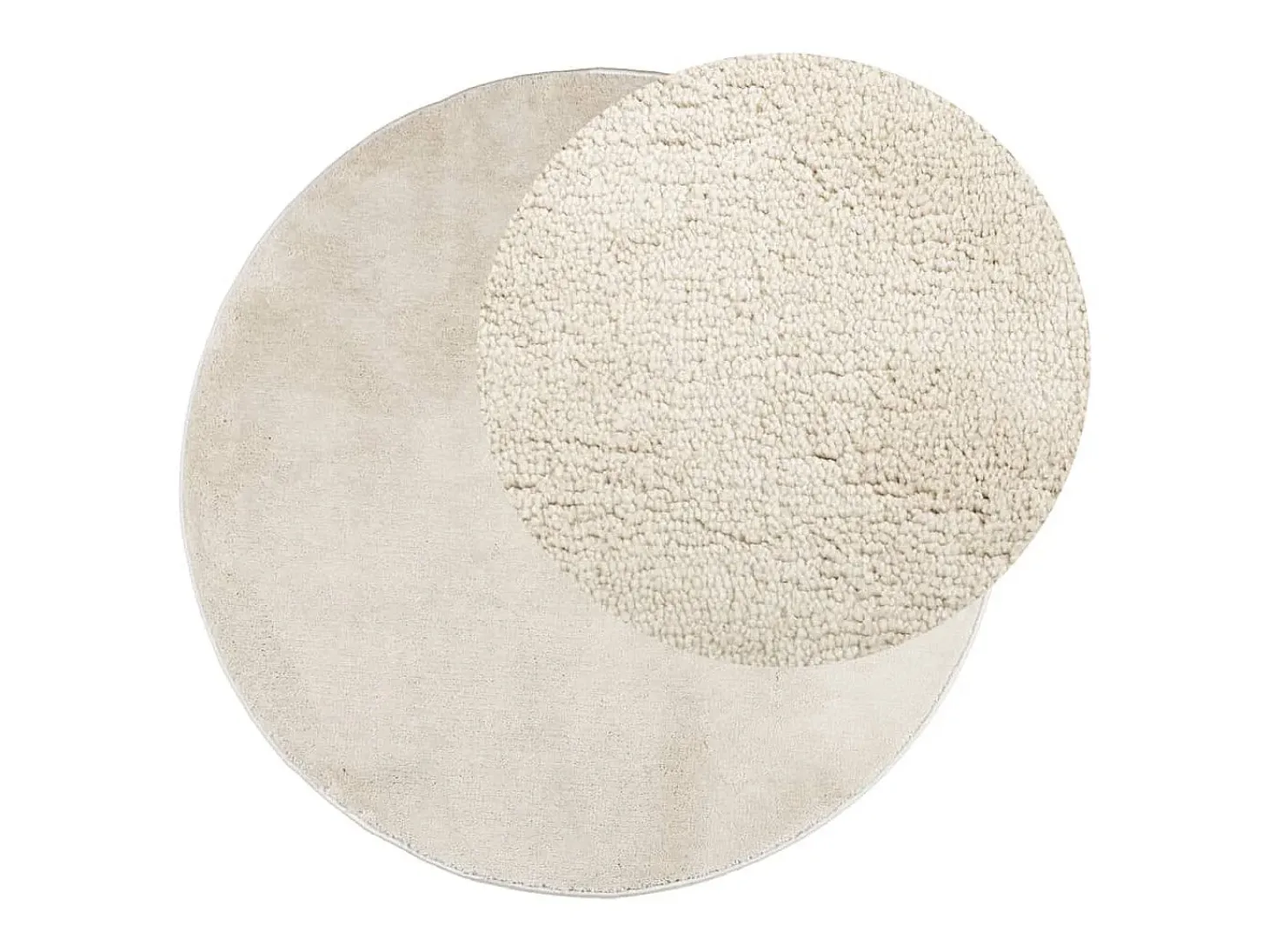 Alfombra OVIEDO de pelo corto beige Ø 120 cm