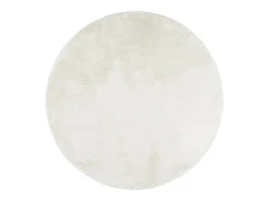Alfombra OVIEDO de pelo corto color crema Ø 120 cm