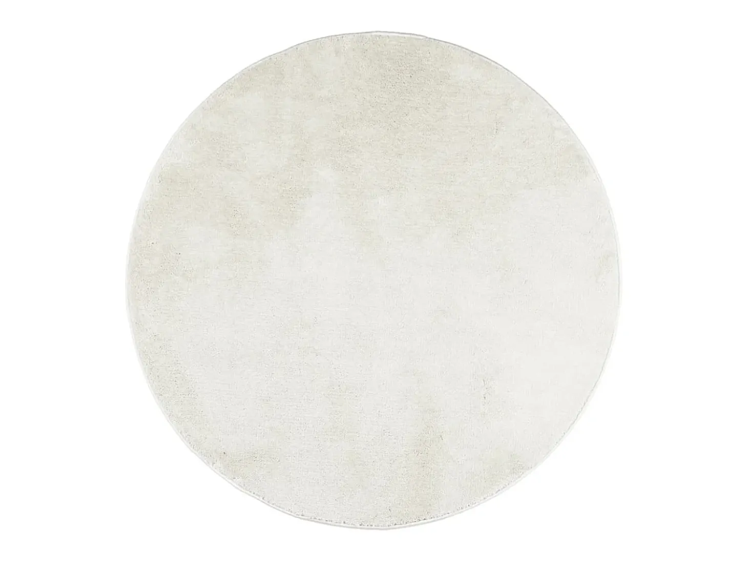 Alfombra OVIEDO de pelo corto color crema Ø 120 cm