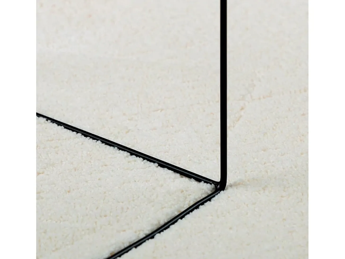 Alfombra OVIEDO de pelo corto color crema Ø 200 cm