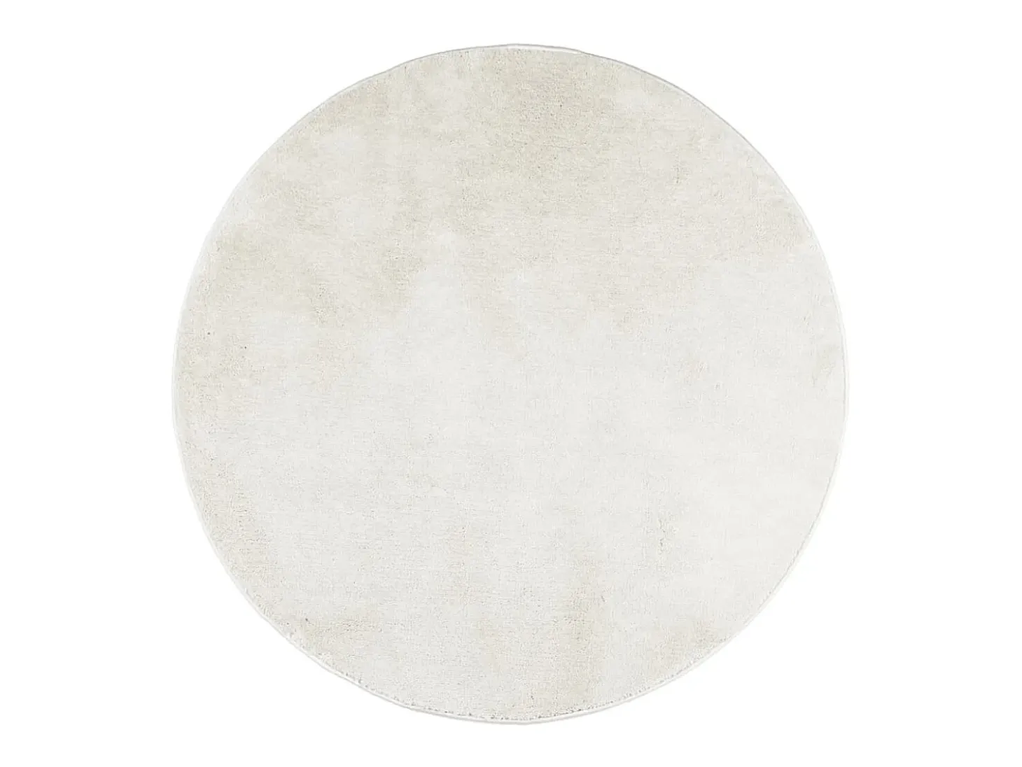 Alfombra OVIEDO de pelo corto color crema Ø 200 cm