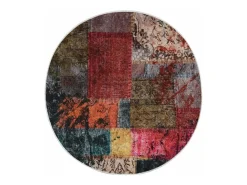 Alfombra patchwork antideslizante lavable φ120 cm multicolor