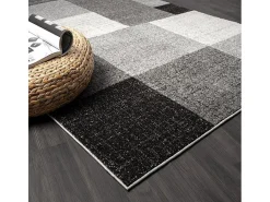 Alfombra Pearl Salón morno Geométrico, Gris, 140 x 200 cm
