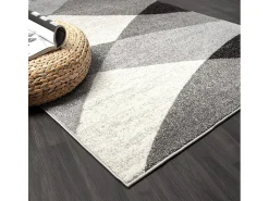 Alfombra Pearl Salón morno Corte contorno, Gris, 200 x 280 cm