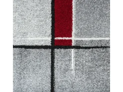 Alfombra Pearl Salón morno Pelo corto, Gris Rojo, 140 x 200 cm