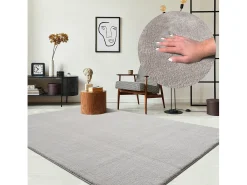 Alfombra pelo corto lavable antideslizante - arena - 200 x 280 cm - RELAX