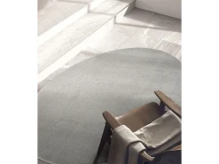 Alfombra pelo corto lavable antideslizante - Gris - 140 x 200 oval cm - RELAX
