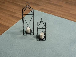Alfombra pelo corto lavable antideslizante - Azul - 200 x 280 cm - RELAX
