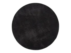 Alfombra pelo corto lavable antideslizante - Negro - 200 cm Redondo - RELAX