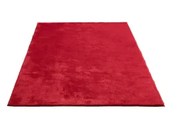 Alfombra pelo corto lavable antideslizante - Rojo - 240 x 340 cm - RELAX