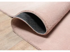 Alfombra pelo corto lavable antideslizante - Rosa - 200 cm Redondo - RELAX