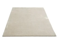Alfombra pelo corto lavable antideslizante - Beige - 160 x 220 cm - RELAX