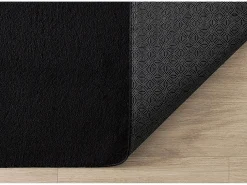 Alfombra pelo corto lavable antideslizante - Negro - 200 x 280 cm - RELAX