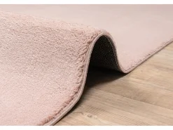 Alfombra pelo corto lavable antideslizante - Rosa - 140 x 200 cm - RELAX