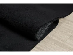 Alfombra pelo corto lavable antideslizante - Negro - 120 x 160 cm - RELAX