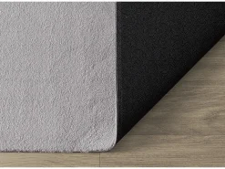 Alfombra pelo corto lavable antideslizante - Gris - 200 cm Redondo - RELAX