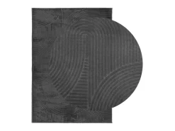 Alfombra pelo corto look escandinavo IZA antracita 120x170 cm ES16401