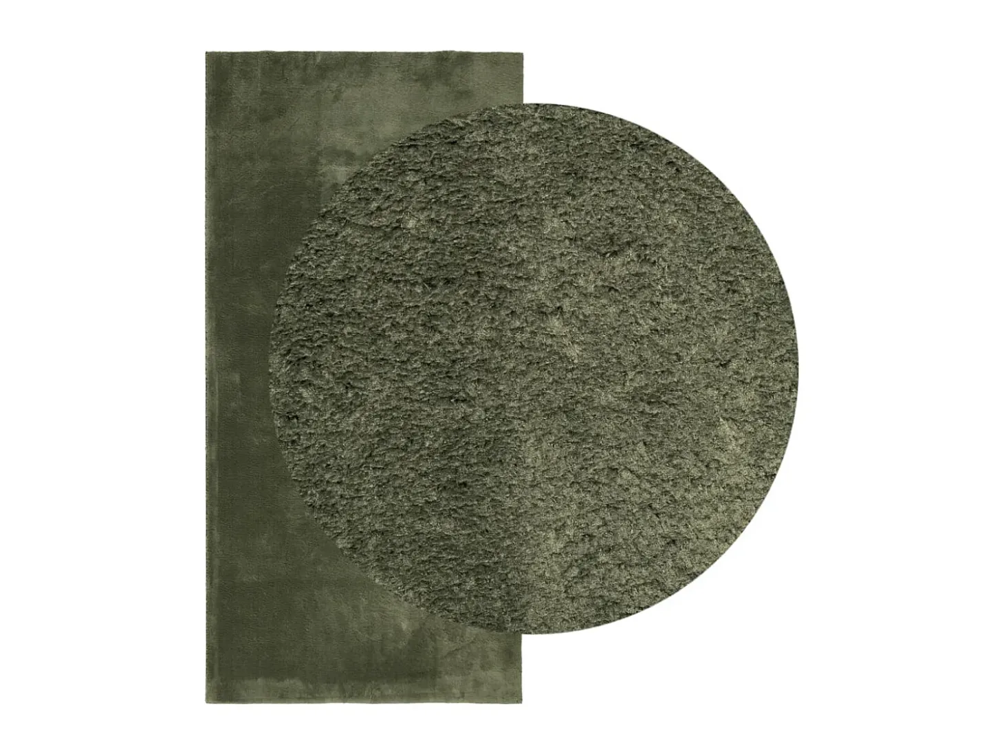 Alfombra pelo corto suave lavable HUARTE verde bosque 100x200cm ES28059
