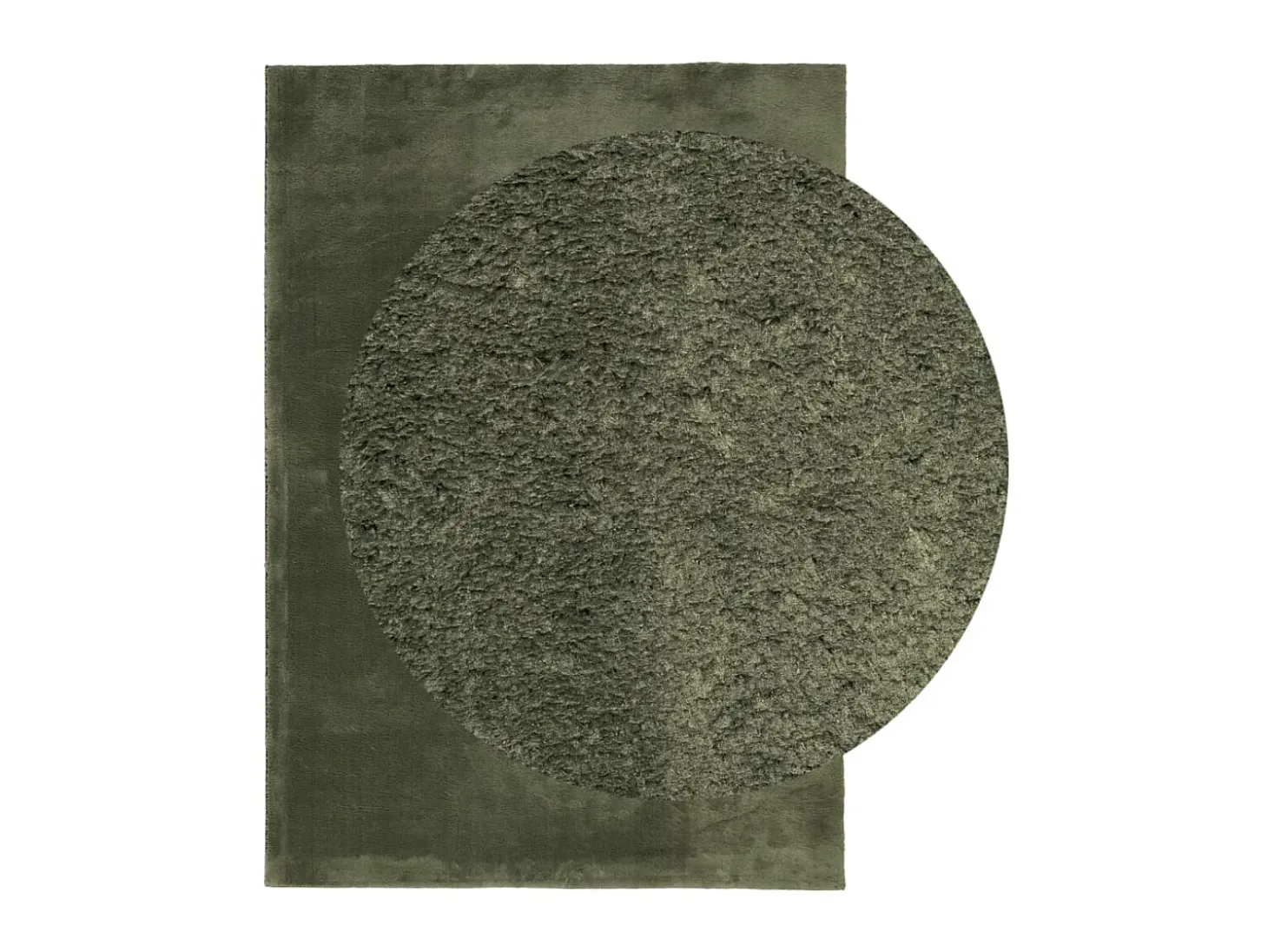 Alfombra pelo corto suave lavable HUARTE verde bosque 240x340cm ES46671