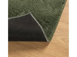 Alfombra pelo corto suave lavable HUARTE verde bosque 200x200cm ES90454
