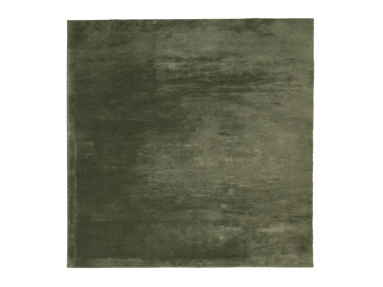 Alfombra pelo corto suave lavable HUARTE verde bosque 200x200cm ES90454