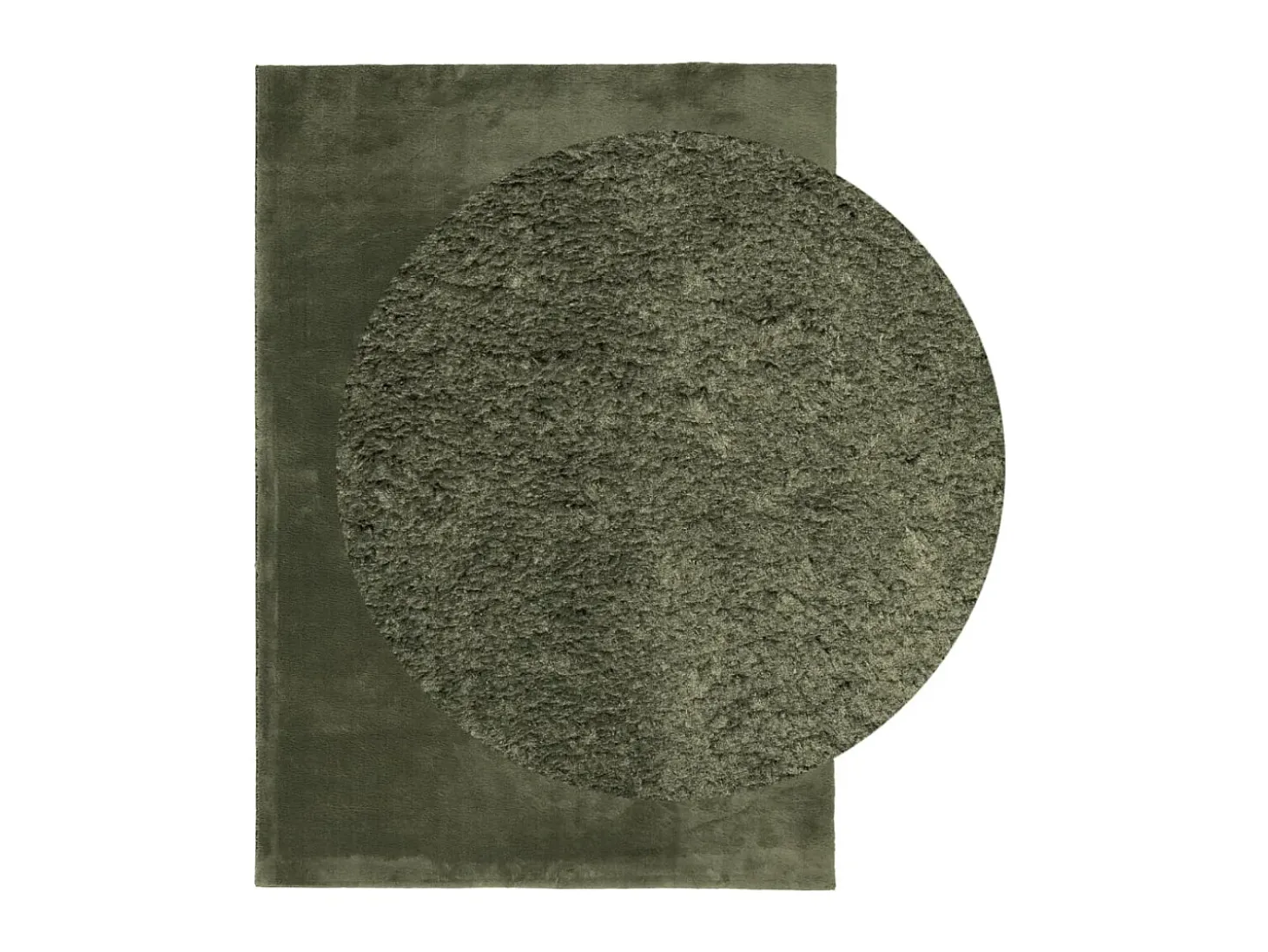 Alfombra pelo corto suave lavable HUARTE verde bosque 160x230cm ES60796
