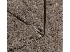 Alfombra pelo largo aspecto brillante ISTAN gris Ø 100 cm