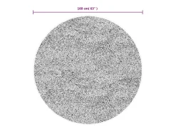 Alfombra pelo largo aspecto brillante ISTAN antracita Ø 160 cm