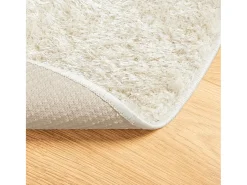 Alfombra pelo largo aspecto brillante ISTAN crema Ø 160 cm