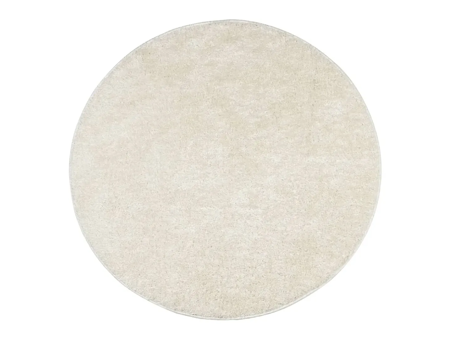 Alfombra pelo largo aspecto brillante ISTAN crema Ø 160 cm