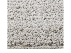 Alfombra peluda antideslizante gris claro 80x150 cm