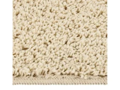 Alfombra peluda antideslizante color crema 140x200 cm ES92259