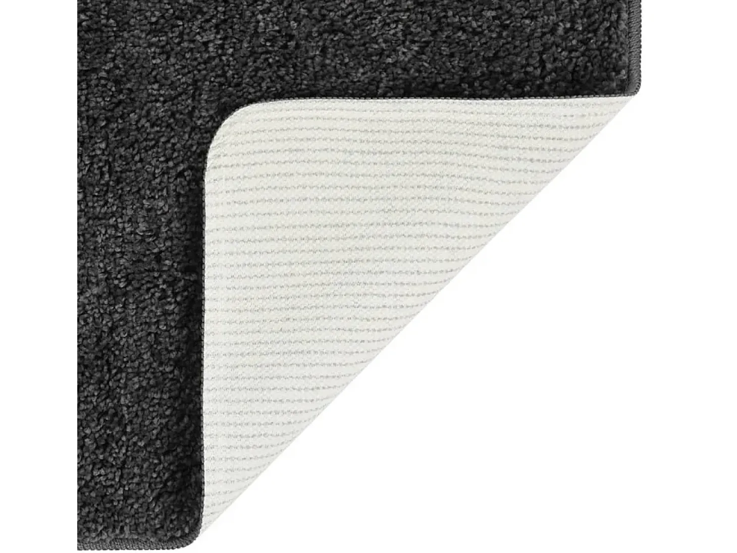 Alfombra peluda antideslizante gris oscuro 120x170 cm ES49299