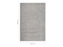 Alfombra peluda antideslizante gris claro 200x290 cm ES28077