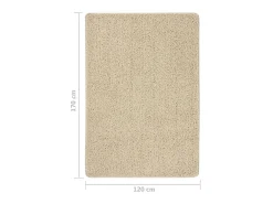 Alfombra peluda antideslizante color crema 120x170 cm ES67776