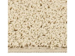 Alfombra peluda antideslizante color crema 200x290 cm ES47815