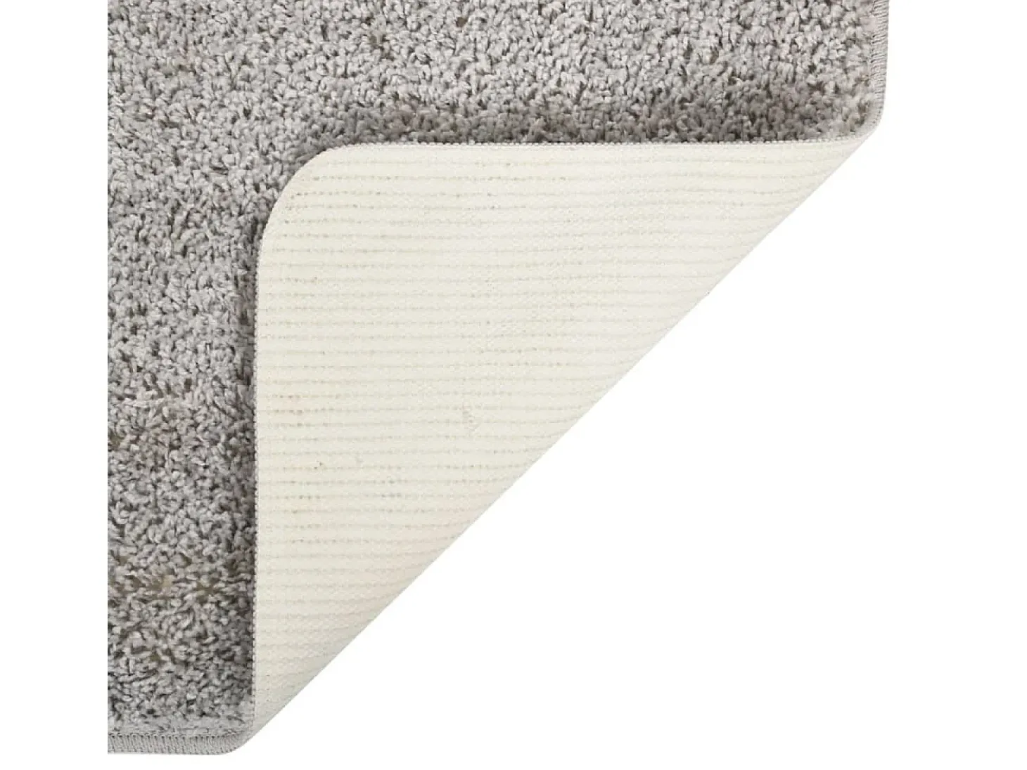 Alfombra peluda antideslizante gris claro 160x230 cm