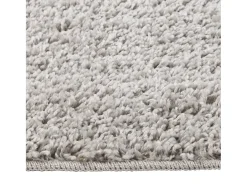 Alfombra peluda antideslizante gris claro 160x230 cm