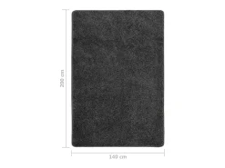 Alfombra peluda antideslizante gris oscuro 140x200 cm ES54344