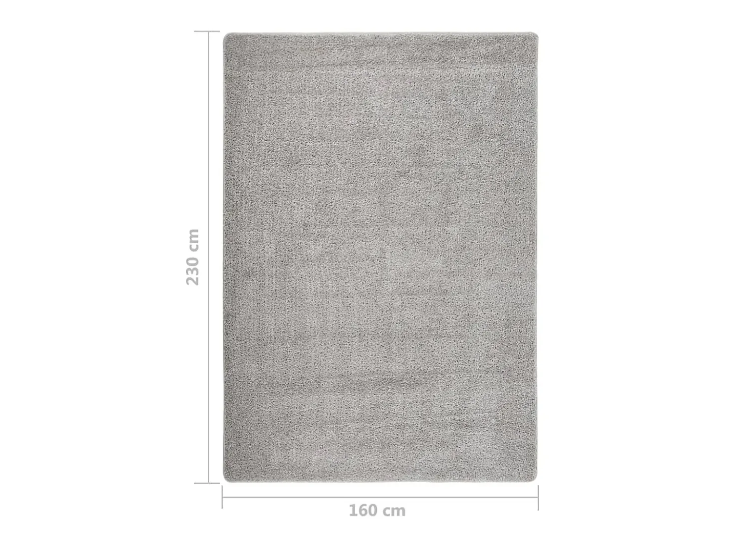 Alfombra peluda antideslizante gris claro 160x230 cm ES33941
