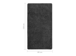 Alfombra peluda antideslizante gris oscuro 80x150 cm ES23883