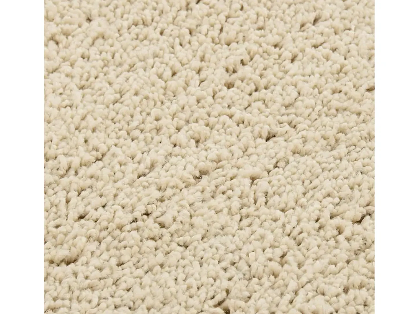 Alfombra peluda antideslizante color crema 200x290 cm