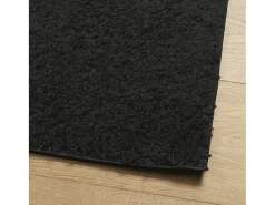 Alfombra peluda de pelo largo moderna PAMPLONA negra 140x200 cm ES81330