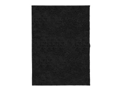 Alfombra peluda de pelo largo moderna PAMPLONA negra 140x200 cm ES81330