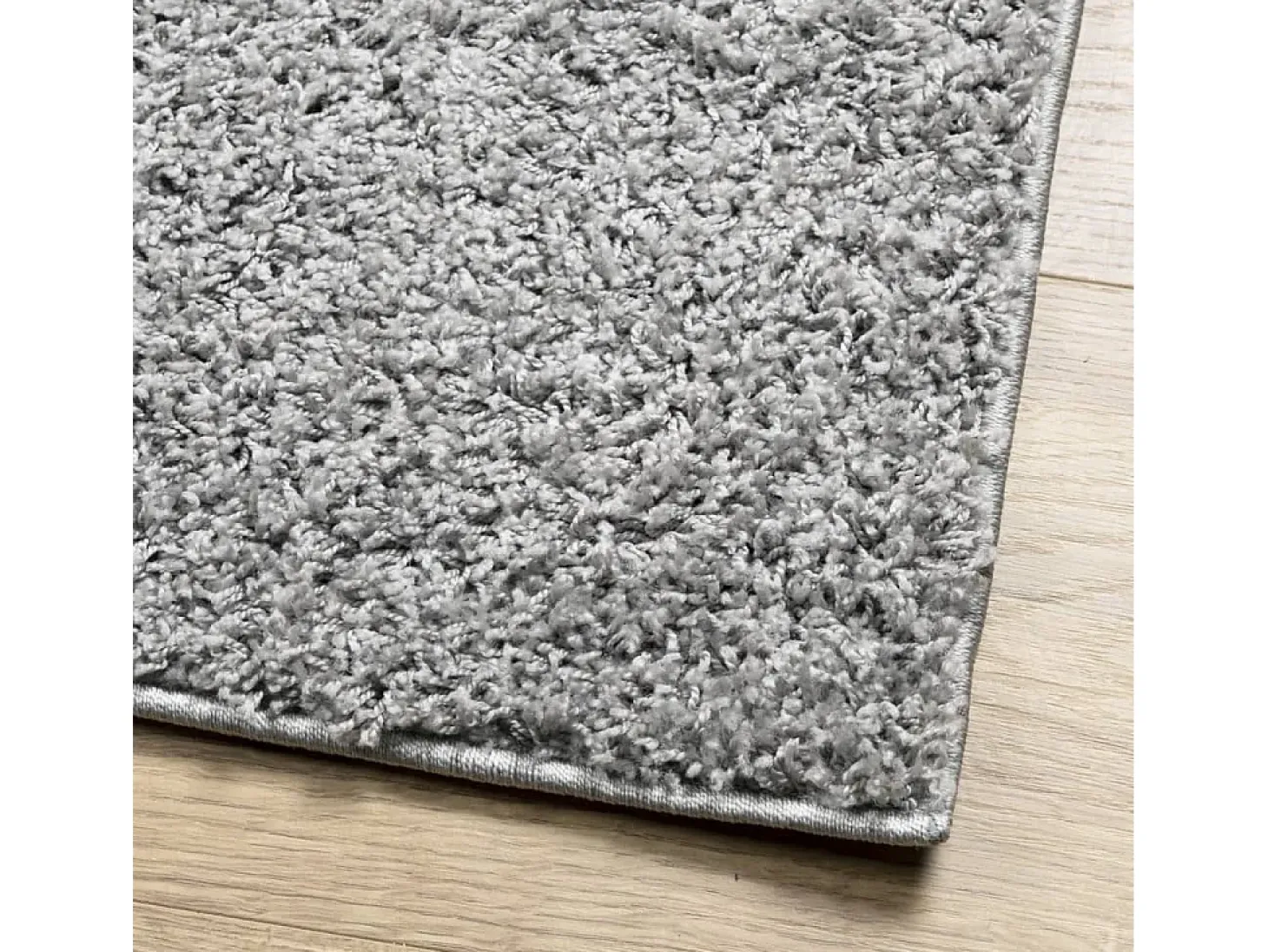 Alfombra peluda de pelo largo moderna PAMPLONA gris 140x200 cm ES53138