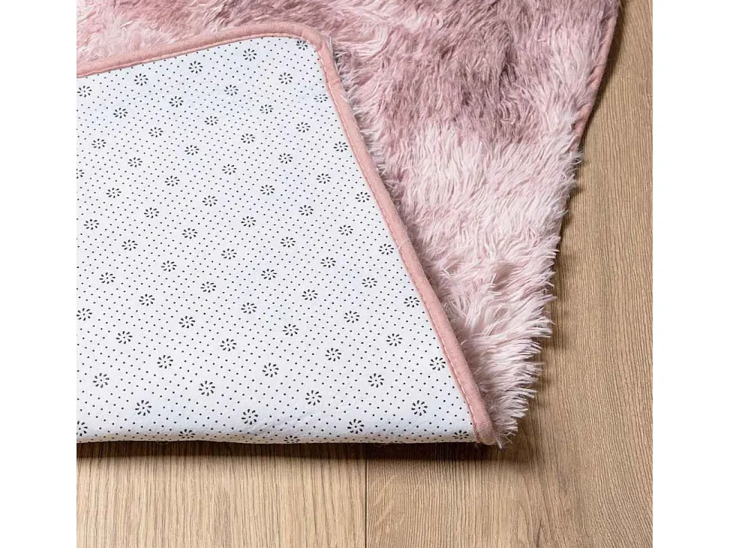 Alfombra peluda NAVARRA Rosa Polvo 240x240 cm
